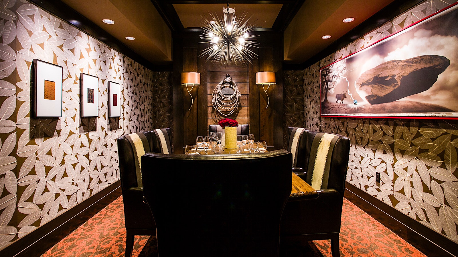 A private-dining space at Pecan Grill at the Overton